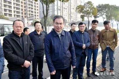 刘革安对杨家界大道、市城区停车场等重点项目建设进行调研