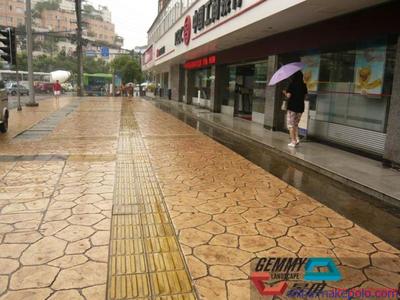 安徽彩色压模地坪安徽压花地坪安徽透水压印地面材料供商